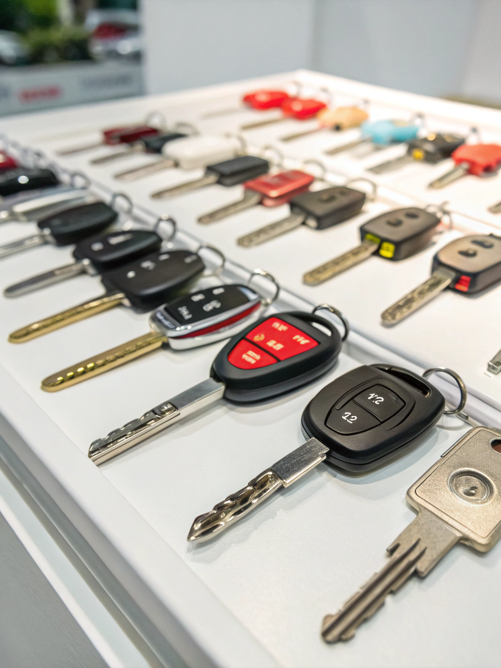 Keys dangling from the ignition